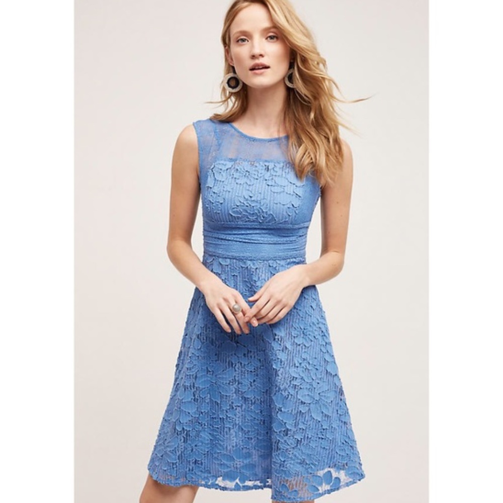 Anthropologie Moulinette Liliflora Dress Blue
